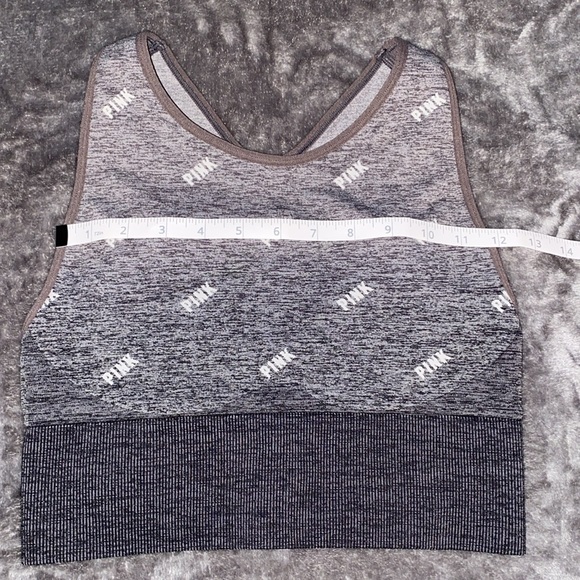 PINK Active Seamless Lightly Lined & Padded Sports Bra Gray Size Medium - Picture 6 of 6